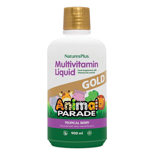 Nature's Plus Animal Parade GOLD Multivitamin Liquid Tropical Berry Flavour 900ml - Dennis the Chemist