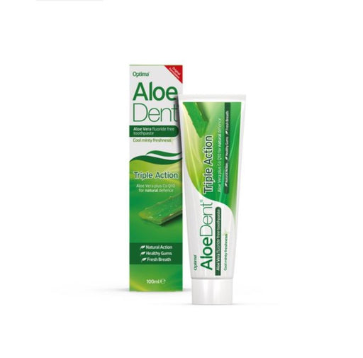Aloe Dent Aloe Vera Fluoride Free Toothpaste Triple Action Plus CoQ10 100ml - Dennis the Chemist