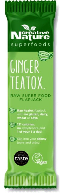 Tropical Ginger Teatox   Flapjack Bar (Case of 20) - Dennis the Chemist