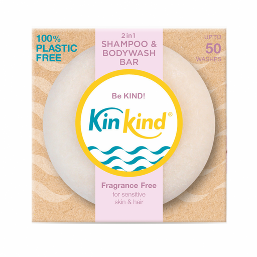 KinKind 2in1 Shampoo & Bodywash Bar Fragrance Free 50g - Dennis the Chemist
