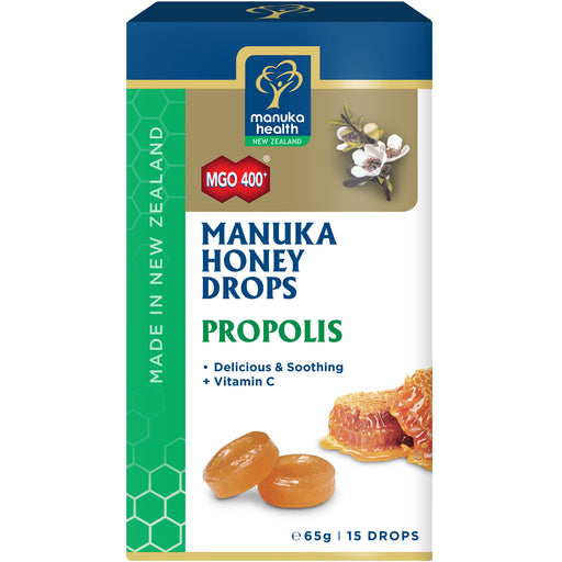Manuka Health Products Manuka Honey Drops with Propolis MGO 400+ 65g 15's - Dennis the Chemist