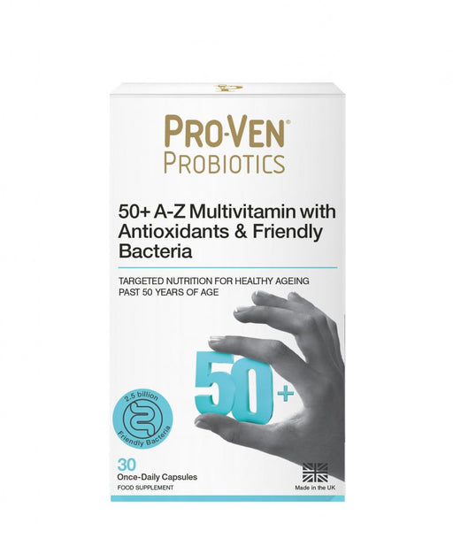 Proven Probiotics 50+ A-Z Multivitamin with Antioxidants & Friendly Bacteria 30's - Dennis the Chemist