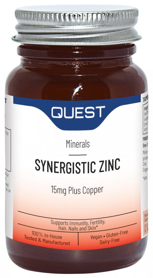 Quest Vitamins Synergistic Zinc 15mg Plus Copper 90's - Dennis the Chemist