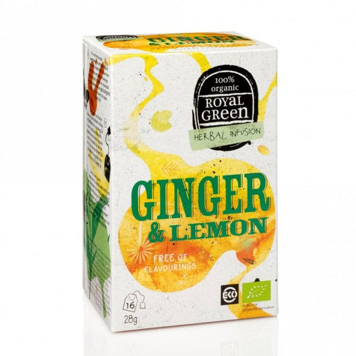 Royal Green Ginger & Lemon Herbal Infusion 16's - Dennis the Chemist