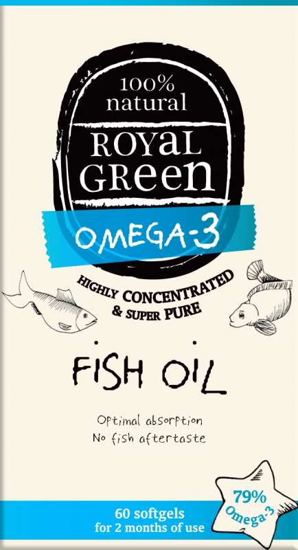 Royal Green Omega-3 Fish Oil 60's - Dennis the Chemist