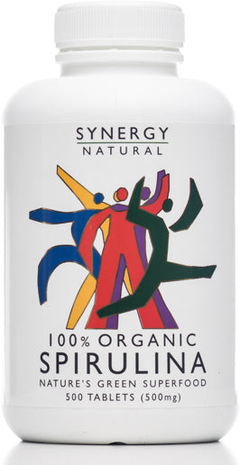 Synergy Natural Spirulina 500mg (100% Organic) 500's - Dennis the Chemist