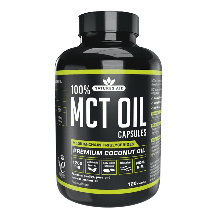 Natures Aid 100% MCT Oil Capsules 120s