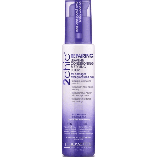Giovanni 2chic Repairing Leave-in Conditioning & Styling Elixir Blackberry + Coconut Milk 118ml - Dennis the Chemist