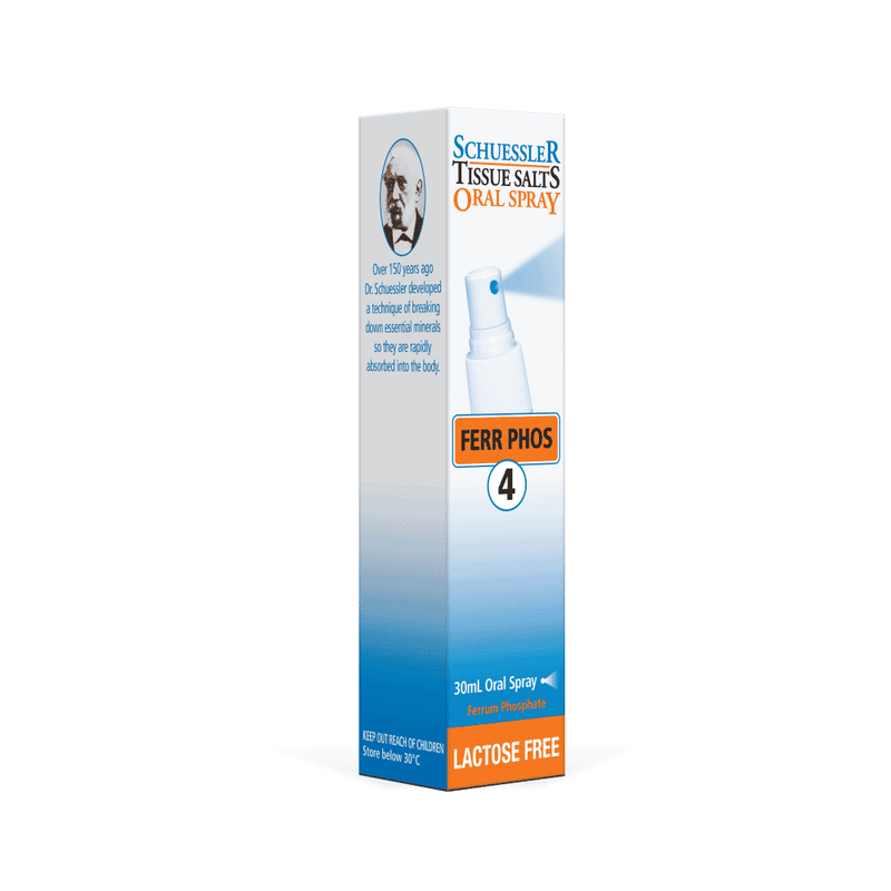 Schuessler 4 Ferr Phos Oral Spray LACTOSE FREE 30ml