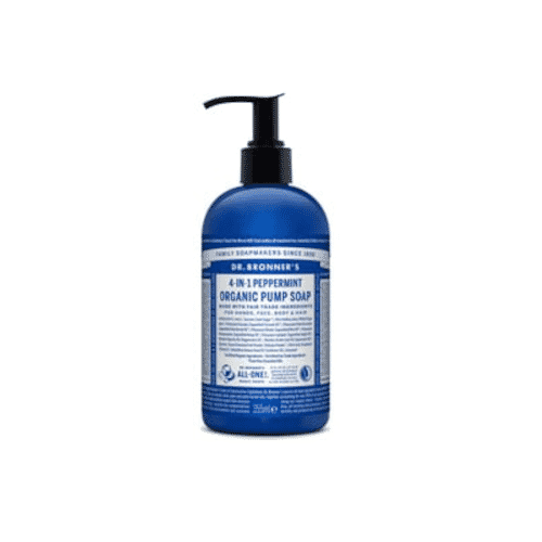 Dr Bronner's Magic Soaps 4-In-1 Peppermint Organic Pump Soap 355ml