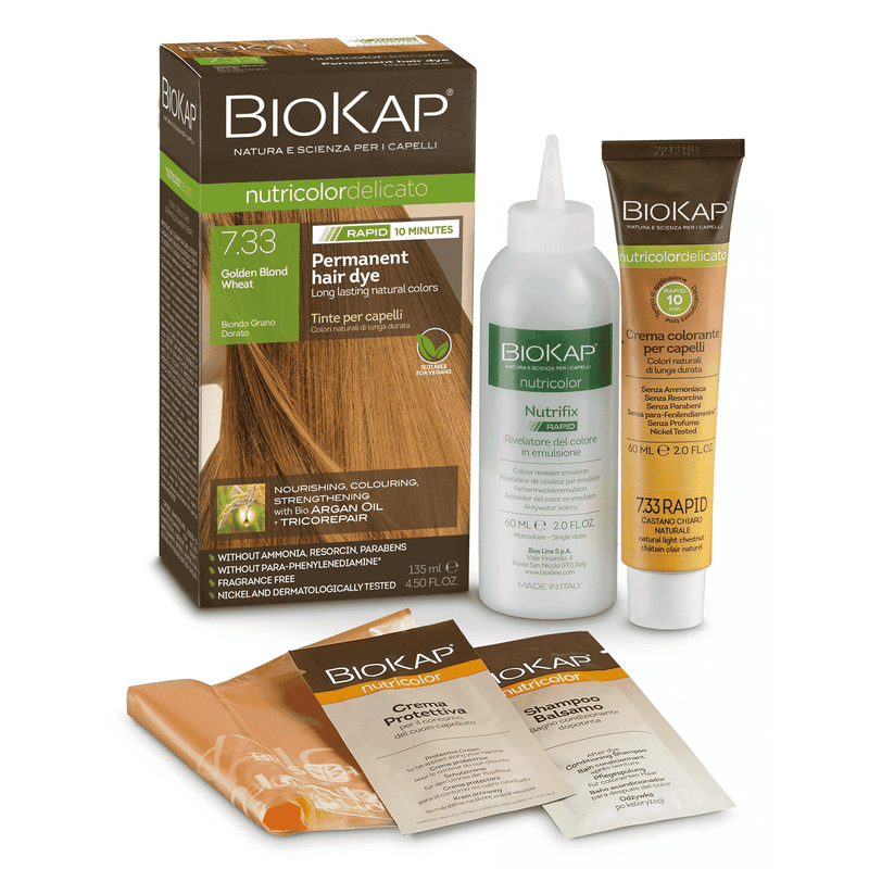BioKap 7.33 Golden Blond Wheat Permanent Hair Dye 135ml