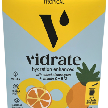 Vidrate Tropical – Hydration enhanced with added electrolytes + vitamin C + B12