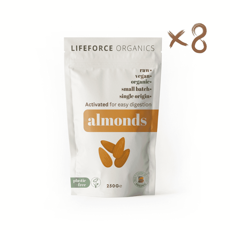 Lifeforce Organics Activated Almonds 250g x 8 CASE - Dennis the Chemist