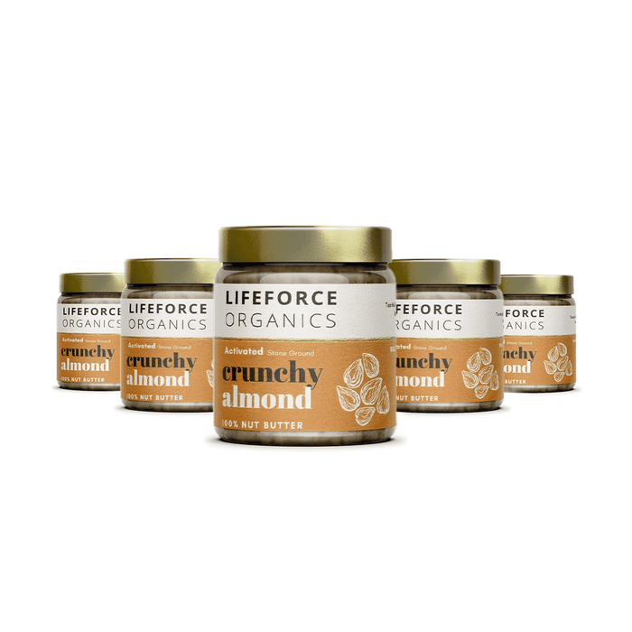 Lifeforce Organics Activated Crunchy Almond Nut Butter 220g x 6 CASE