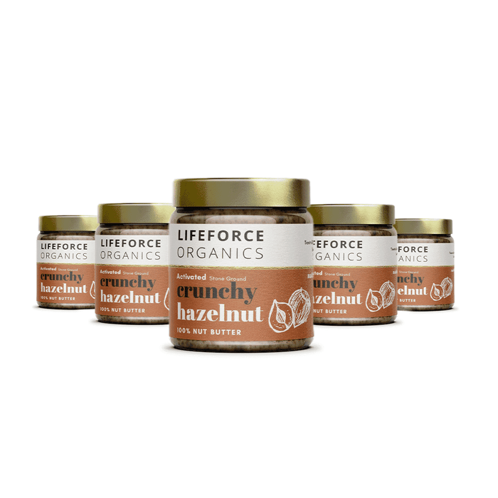 Lifeforce Organics Activated Crunchy Hazelnut Butter 220g x 6 CASE