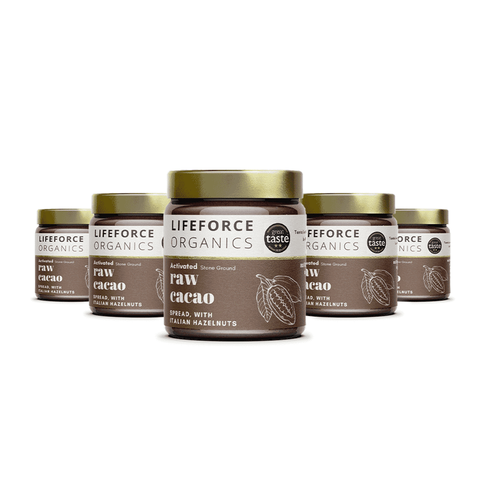Lifeforce Organics Activated Raw Cacao Spread with Italian Hazelnuts 220g x 6 CASE