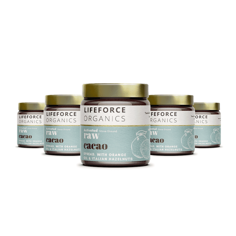 Lifeforce Organics Activated Raw Cacao Spread with Orange Oil & Italian Hazelnuts 220g x 6 CASE - Dennis the Chemist
