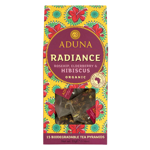 Aduna Radiance Rosehip, Elderberry & Hisbiscus Organic 15 Tea Pyramids - Dennis the Chemist