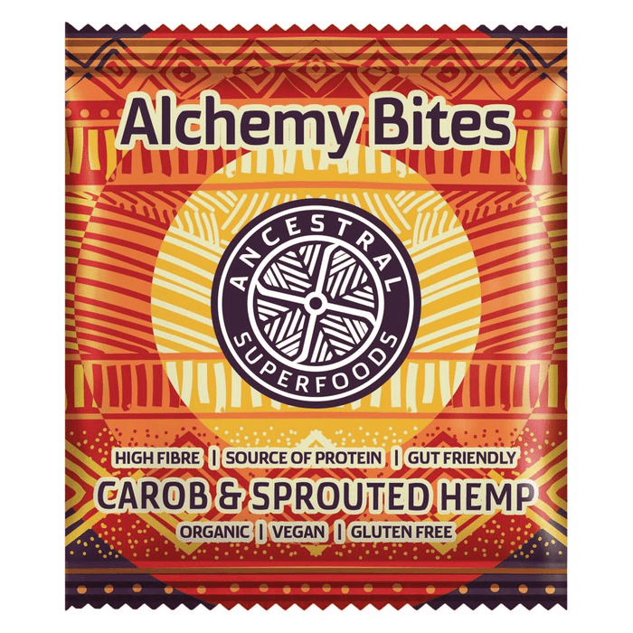 Ancestral Superfoods Alchemy Bites Carob & Sprouted Hemp 40g