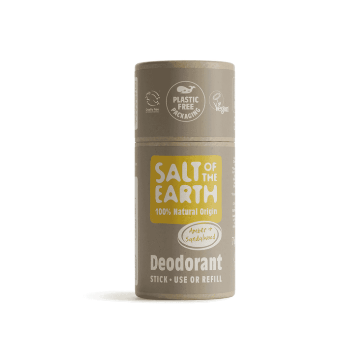 Salt of the Earth Amber & Sandalwood Deodorant Stick - Use or Refill 75g