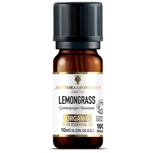 Amphora Aromatics Lemongrass Organic Pure Essential Oil 10ml - Dennis the Chemist