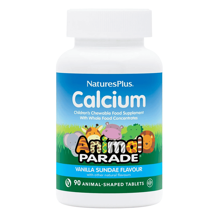 NaturesPlus Animal Parade Calcium Vanilla Sundae Flavour 90's (Blue Strip)