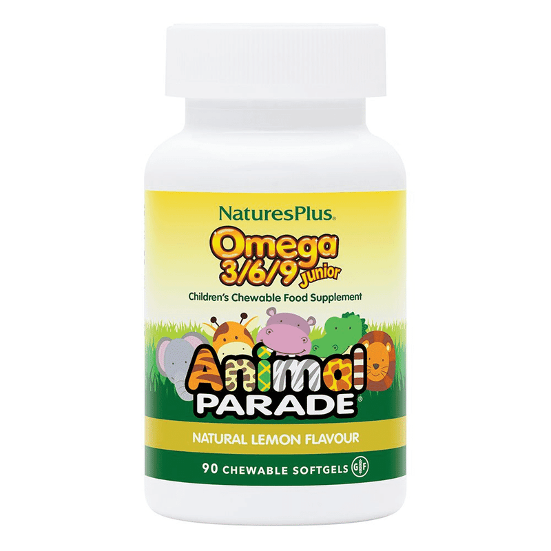 NaturesPlus Animal Parade Omega 3/6/9 Junior Natural Lemon Flavour 90s