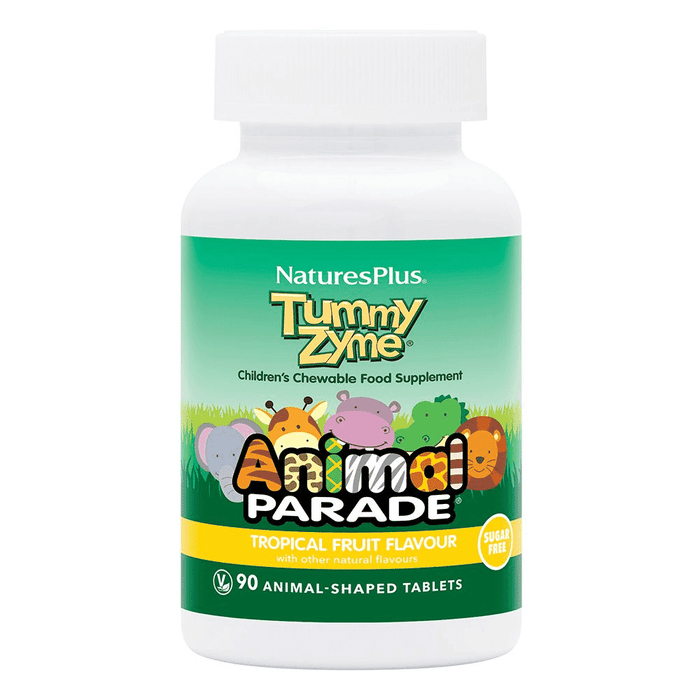 NaturesPlus Animal Parade Tummy Zyme Tropical Fruit Flavour 90s (Sugar Free)