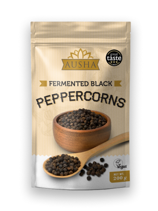 Ausha Fermented Black Peppercorns 200g - Dennis the Chemist