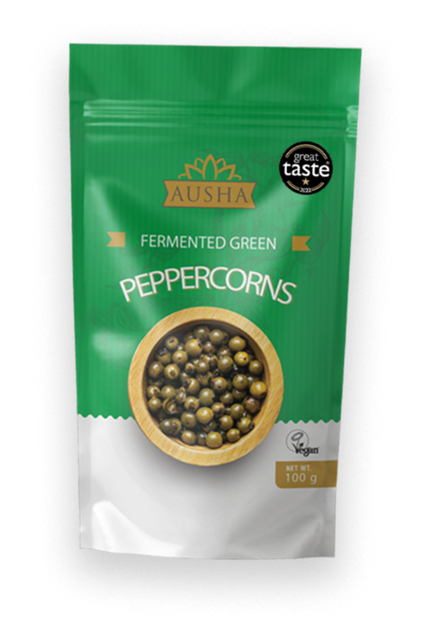 Ausha Fermented Green Peppercorns 100g - Dennis the Chemist