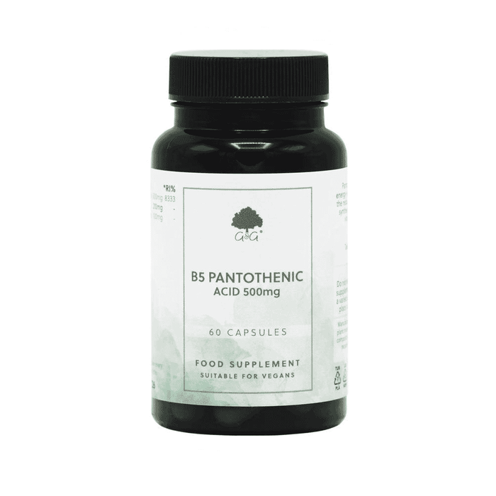 G&G Vitamins B5 Pantothenic Acid 500mg 60s