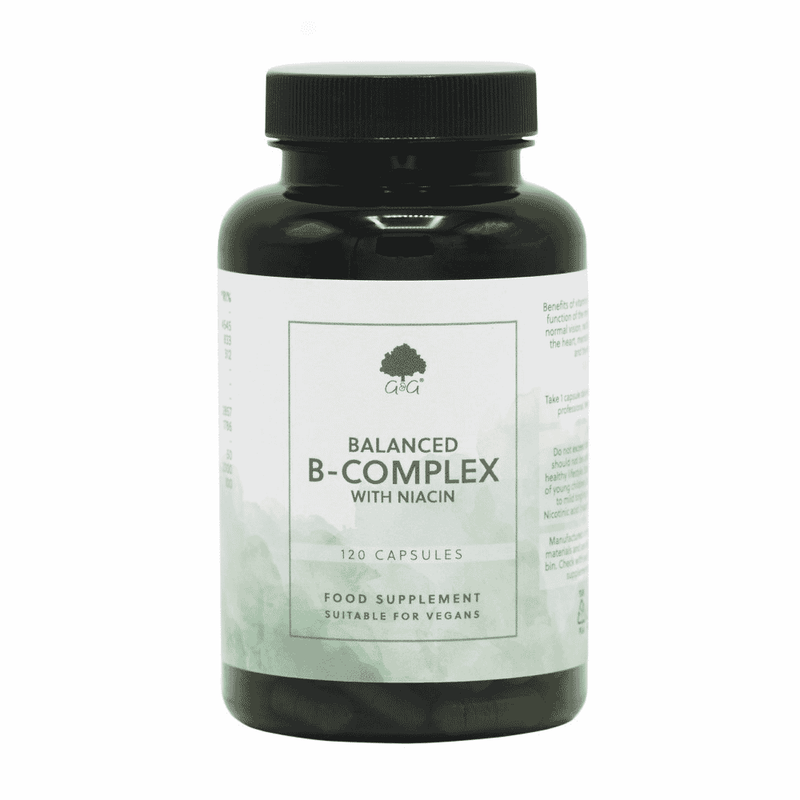G&G Vitamins Balanced B-Complex WITH NIACIN 120s