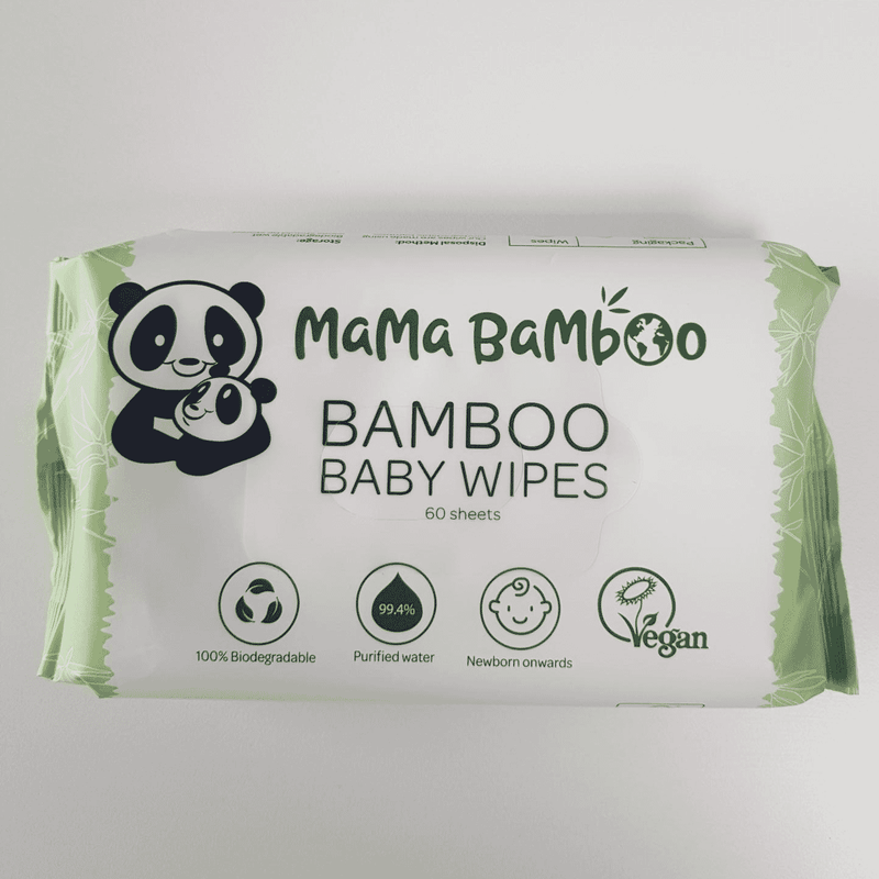 Mama Bamboo Bamboo Baby Wipes 60 Sheets