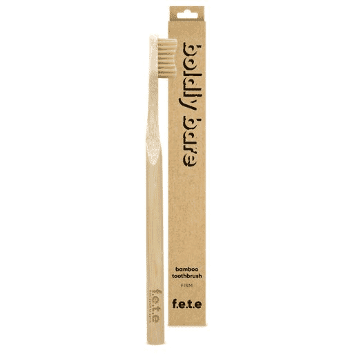 F.E.T.E Bamboo Toothbrush Firm Bristles - Boldly Bare (Natural) (single)