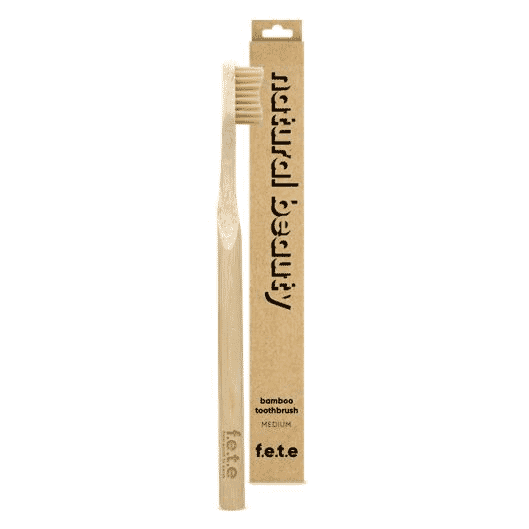 F.E.T.E Bamboo Toothbrush Medium Bristles - Natural Beauty (single)