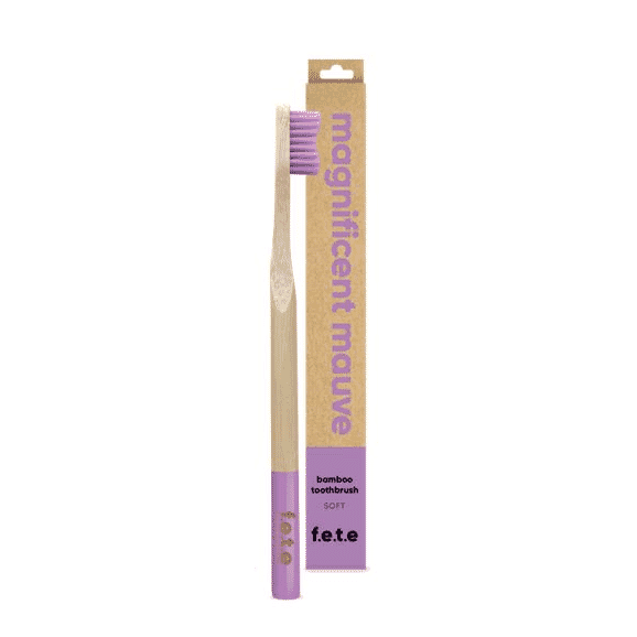 F.E.T.E Bamboo Toothbrush Soft Bristles - Magnificent Mauve (single)