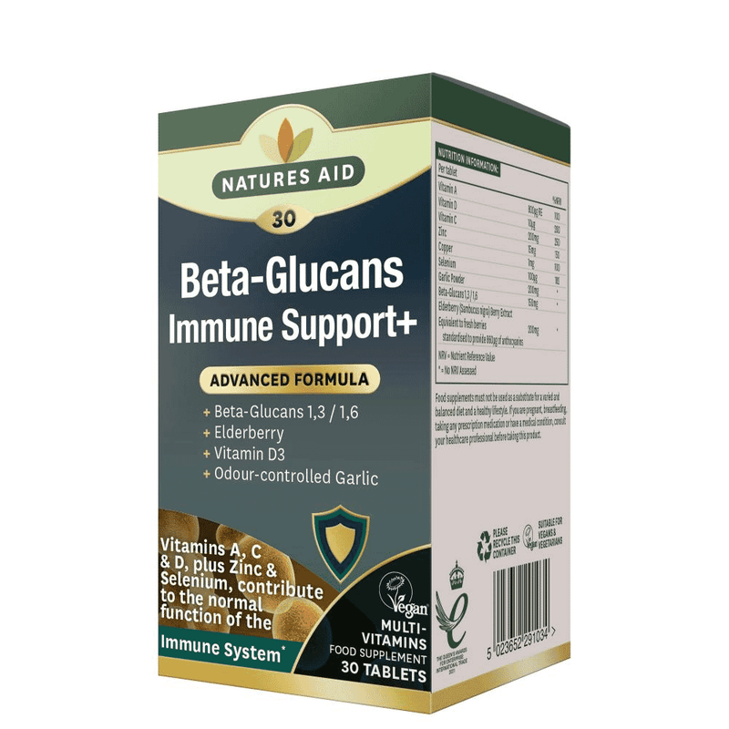 Natures Aid Beta-Glucans Immune Support+ (Advanced Formula) 30s