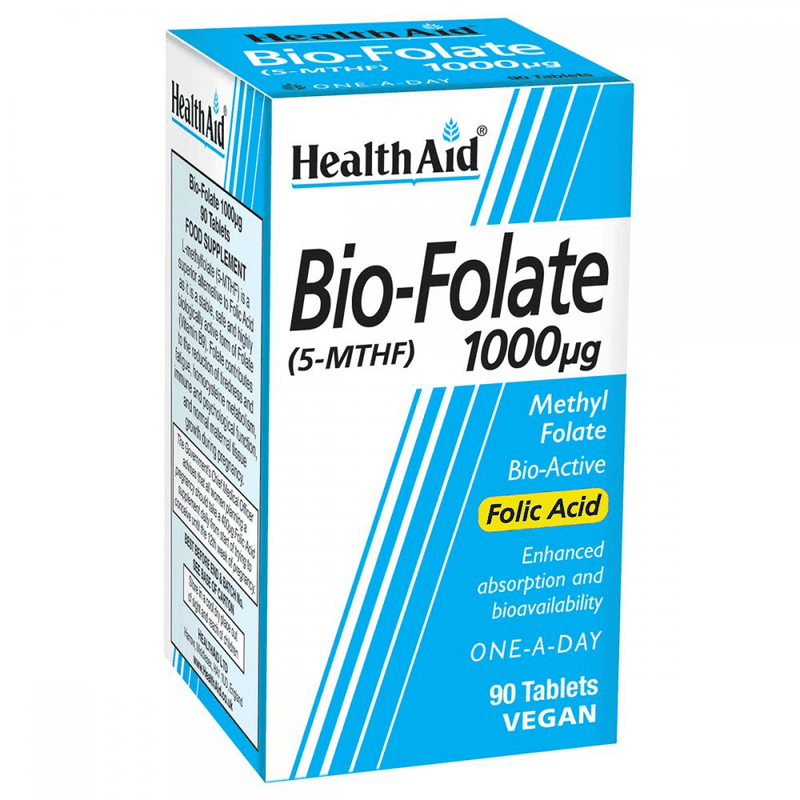 Health Aid Bio-Folate (5-MTHF) 1000ug 90s