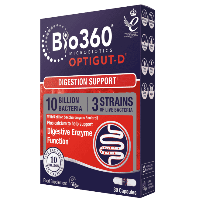 Natures Aid Bio360 OptiGUT-D Digestion Support 30s