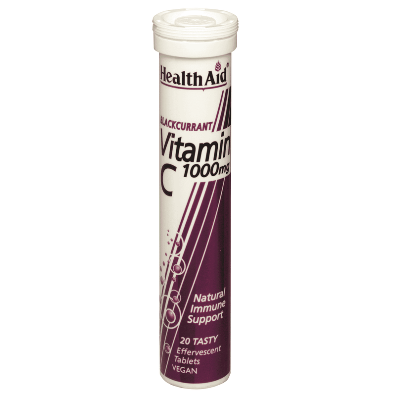 Health Aid Blackcurrant Vitamin C 1000mg Effervescent 20s