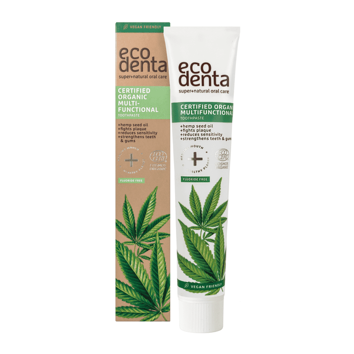 Ecodenta Certified Organic Multifunctional Toothpaste Hemp Seed Oil Fluoride Free 75ml