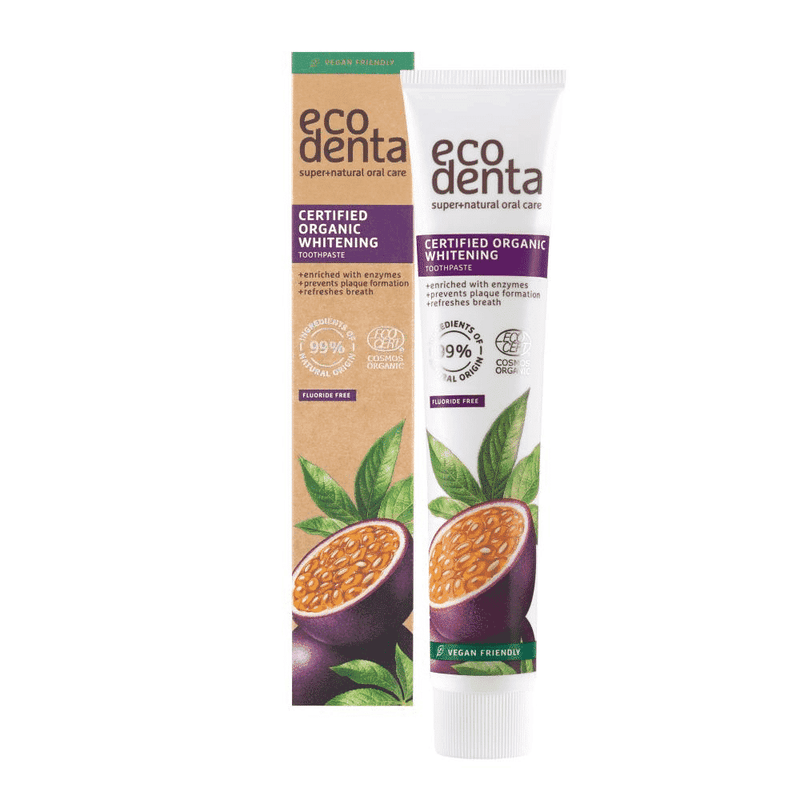 Ecodenta Certified Organic Whitening Toothpaste with Enzymes Fluoride Free 75ml