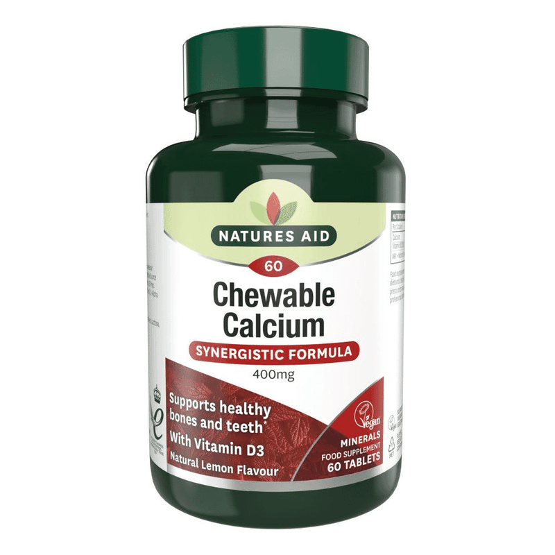 Natures Aid Chewable Calcium (Synergistic Formula) 400mg 60s