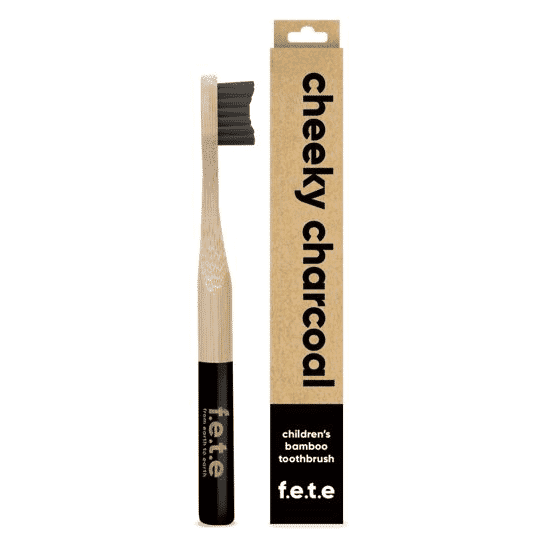 F.E.T.E Children's Bamboo Toothbrush - Cheeky Charcoal (single)