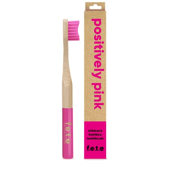 F.E.T.E Children's Bamboo Toothbrush Positively Pink (Single)
