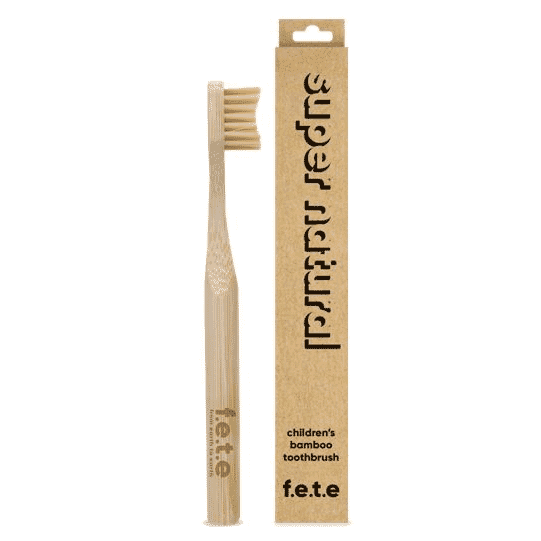 F.E.T.E Children's Bamboo Toothbrush - Super Natural (single)