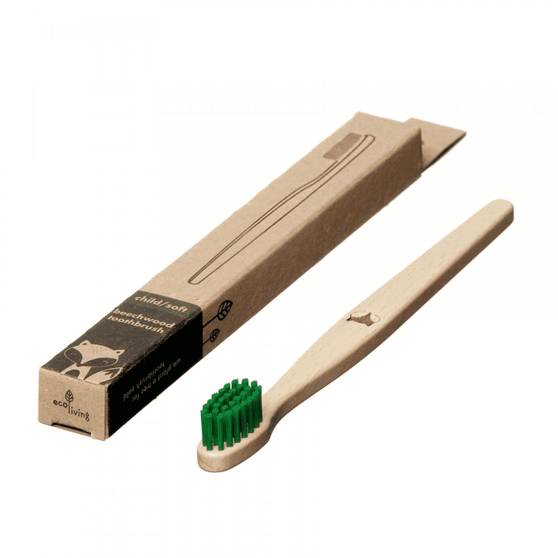 ecoLiving Child/Soft Beechwood Toothbrush Green (Fox)