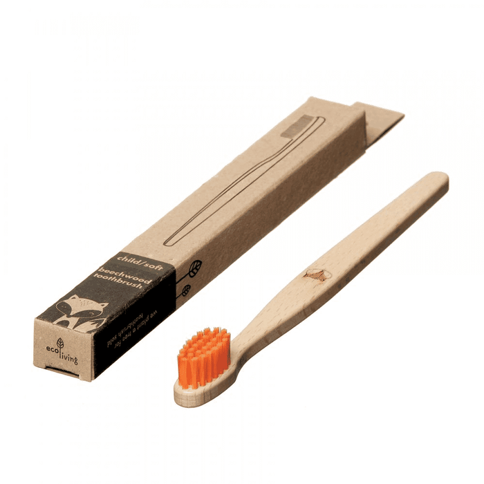 ecoLiving Child/Soft Beechwood Toothbrush Orange (Fox) - Dennis the Chemist