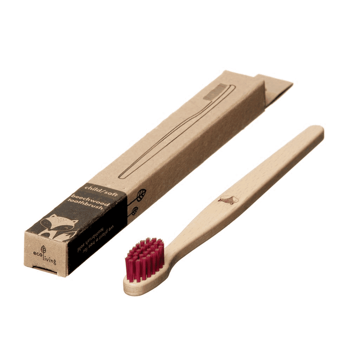 ecoLiving Child/Soft Beechwood Toothbrush Red (Fox)