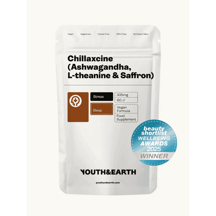 Youth & Earth Chillaxcine (Ashwagandha, L-theanine & Saffron) 60s
